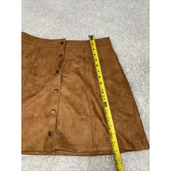 Women's faux suede brown miniskirt in size XL - Picture 5 of 8